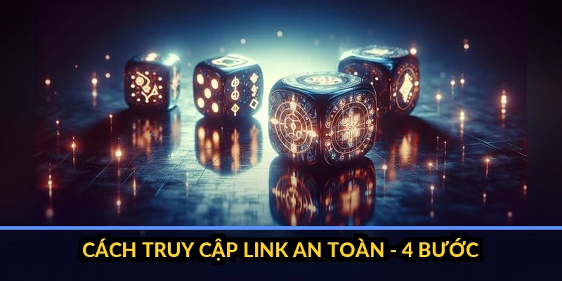 Hướng dẫn 4 bước truy cập link tài xỉu - infographic đơn giản